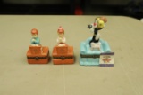 3 Small Porcelain Dresser Boxes