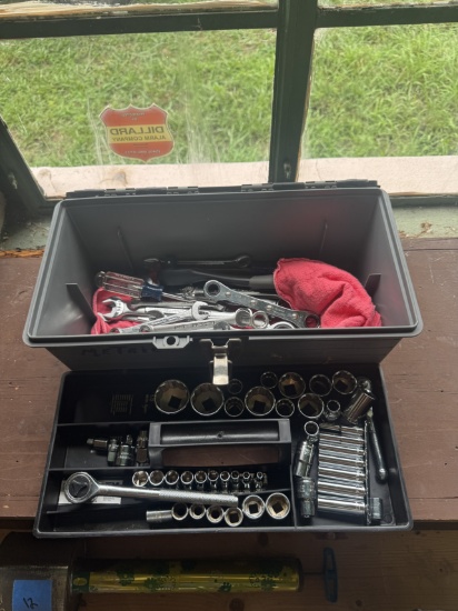 Tool Box of Metric Sockets & Wrenches