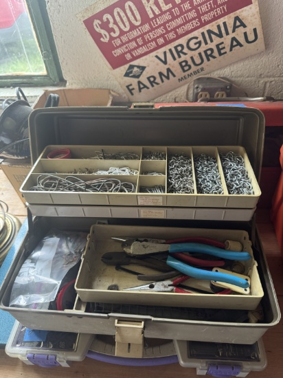 Tool Box with Items for Repairing Crab Pots