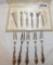 STERLING HORS D'OEUVRE PICKS & FORKS, FORKS MARKED SWEDEN ON BACK