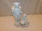 ORIENTAL FIGURINE, 2 LADIES WITH A TURTLE IN A BASKET, ENGRAVED 3-22, MEASU