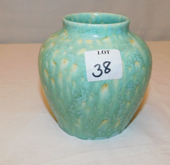 PILKINGTON ROYAL LANCASTRIAN POTTERY; CUNIAN GLAZE CIRCA 1930"S GREENISH BL