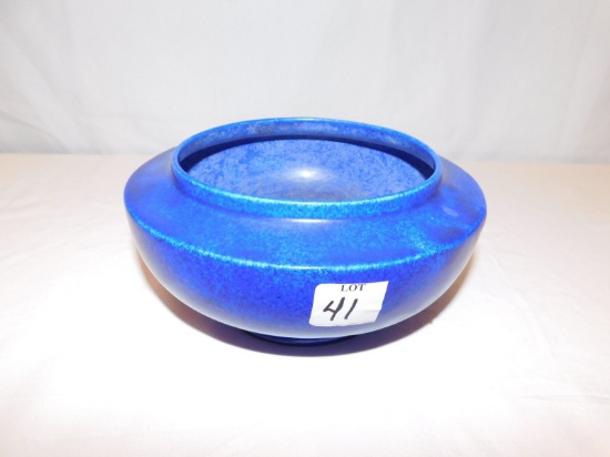 CHAMELEON WARE ENGLAND POTTERY CLEWS & TUNSTALL BOWL DARK BLUE # 353 4" TAL
