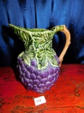 WATER PITCHER MADE IN PORUGAL, OLFAIRE,  MADE TO LOOK LIKE A BUNCH OF GRAPE