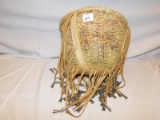 WOVEN BASKET WITH FRINGE & METAL ON THEM TO MAKE NOISE IN THE WIND, 8