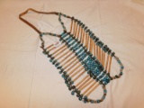 BREAST PLATE NECKLACE MADE OF BEAD & BONE, MEASURES 8