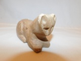 CARVED CAT APPEARS TO BE SOAP STONE 4 1/2