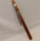 MUSICAL INSTRUMENT:  WOODEN FLUTE-LIKE INSTRUMENT WITH HAND-BEADED DECORATI