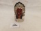 CUP:  SYRIA PITTSBURGH 1903  GLASS CUP WITH AN INDIAN HEAD, SARA TOGA, MEAS