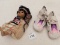 DOLL/MOCASSINS:  NATIVE-INDIAN DOLL. MEASURES 7