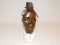 BRONZE INDIAN BUST  ON MARBLE BY HEATHER S. 1987, MEASURES 9