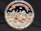 PLATE:  GERMAN DECORATIVE PLATE, #2533, SCENE OF LADY AND 2 MEN ON THE FRON