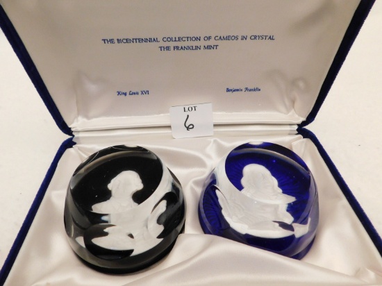 CAMEOS IN CRYSTAL BY FRANKLIN MINT, BICENTENNIAL EDITION.  INCLUDES "KING L