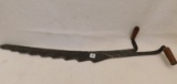 SAW:  PRIMATIVE SAW, 2 HANDLES ON ONE SIDE, MEASURES 36