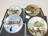 PLATES:  P. BUCKLEY MOSS COLLECTOR PLATES, 4 SEASONS QUARTET SERIES.  1 IS