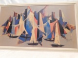 PAINTING:  ON BOARD; OWNER BROUGHT BACK FROM HOLLAND IN 1950. SCENE OF ABST