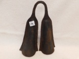 BELLS:  DOUBLE OHM BELLS FROM BELGIUM CONGO.  THE PIECE WAS BIG ENOUGH TO P