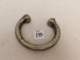 CUFF BRACELET NIGERIA VERY OLD SILVER, MANILLA-HOLLOW VERY SCARCE, 1.44OZT