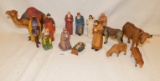 CARVED WOODEN MANGER PIECES, BY E. SCHMOCKER AG LUZERN SWITZERLAND #L 21072