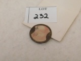 COIN STAMP:  TRADE TOKEN, EXTREMELY RARE, AYERS 3-CENT COIN STAMP, AYERS CA