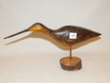 CARVED BIRD,WOODEN, MEASURES 9