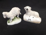 FIGURINES,2 SHEEP,  