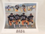 STEELER POSTER PRINT: THE FRONT FOUR= DWIGHT WHITE, ERNIE HOLMES, JOH GREEN