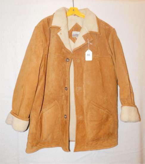 JACKET (MEN'S):   BY FIELDMASTER,SUEDE, SIZE LARGE, MONOGRAMED