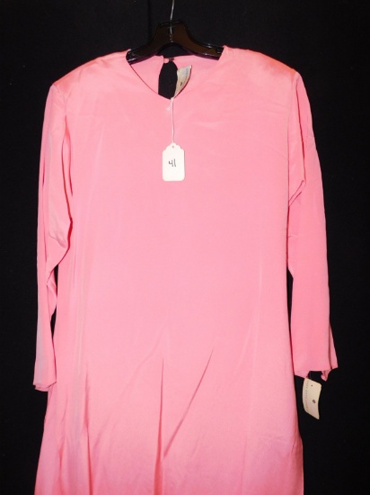 DRESS:  FORMAL BY CAROLYNE ROEHM, SAKS FIFTH AVENUE.  PINK, SIZE 12, 100% S
