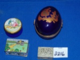 4 LACQUER TRINKET BOXES