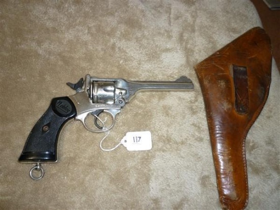 WEBLEY MARK IV, 38 CAL MILITARY, 5" BARREL WITH HOLSTER