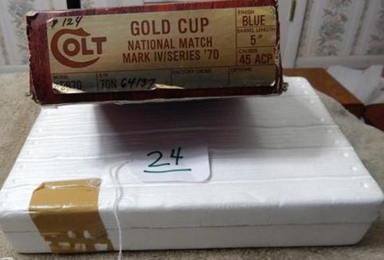 COLT 1911, GOLD CUP, NATIONAL MATCH SERIES 70, 45 ACP, IN BOX, SN-70N64137