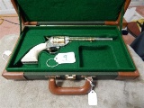 UBERTI THEODORE ROOSEVELT COMMEMORATIVE, 44-40 CAL, FULLY ENGRAVED, GOLD PLATED, IN CASE, SN-TR257