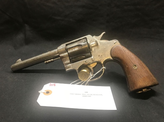 COLT MODEL 1917, 45 CAL REVOLVER, SN-41644