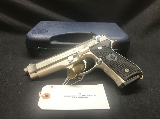 BERETTA MODEL 92FS, 9MM, STAINLESS, IN BOX, SN-M51941Z