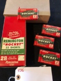 REMINGTON ROCKET 22 SHORTS, 20 -28 ROUND PACKS IN ORIGINAL PACKAGES, TOTAL OF 560 ROUNDS