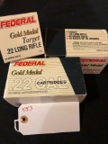 FEDERAL GOLD MEDAL TARGET, 22 CAL, 500 ROUNDS PER BOX (TIMES 3)