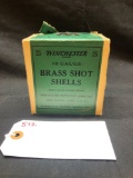 WINCHESTER 12 GA, 2 PIECE EMPTY BRASS SHOT SHELL BOX