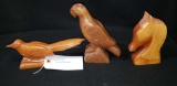 CARVED PARROT, HORSE HEAD, BIRD