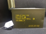 640 ROUNDS OF 7.62X51 NATO, IN AMMO CAN