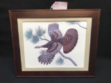 JL WADE TURKEY PRINT, FRAMED 13X16