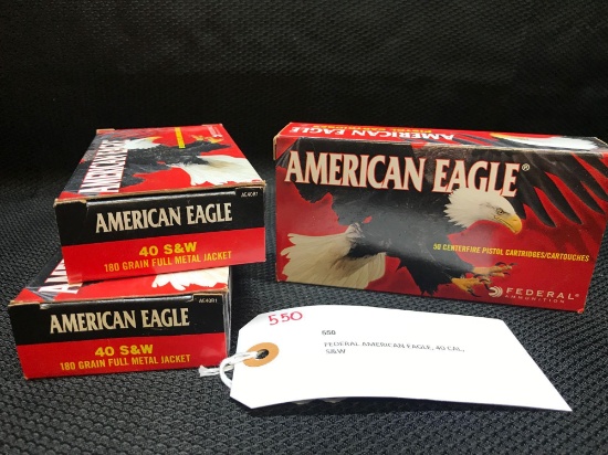 FEDERAL AMERICAN EAGLE, 40 CAL, S&W