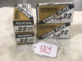 FEDERAL POWER FLITE .22 CAL, 4 BOXES