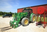 JD 6430 MFWD, Premium cab, JD 673 loader, 2425 hr., R-460/85R38, F-380/85R24, 3 SCV, 540/1000 PTO,