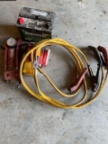 Jumper cables, lawn battery, spark plugs, air pump