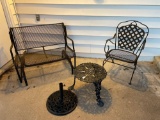 Black patio furniture