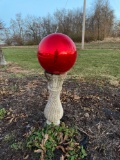 Red yard globe