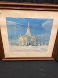 Pike County Courthouse, Winter scene print by Marie Miles