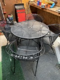 Black patio table and chairs