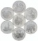 Group of 7 925 Sterling Silver Medallions - Approx.. 231 Grams